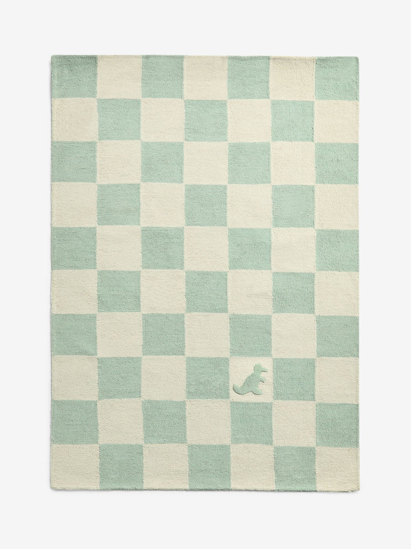 JoJo Maman Bébé dinosaur checkerboard cotton rug - British product