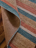FatFace red blue stripe jute flatweave rug, UK version