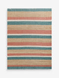 FatFace red blue stripe jute flatweave rug, UK version