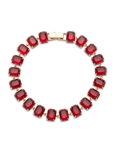 Lauren Ralph Lauren Gold Siam Rot Stein Flex Armband