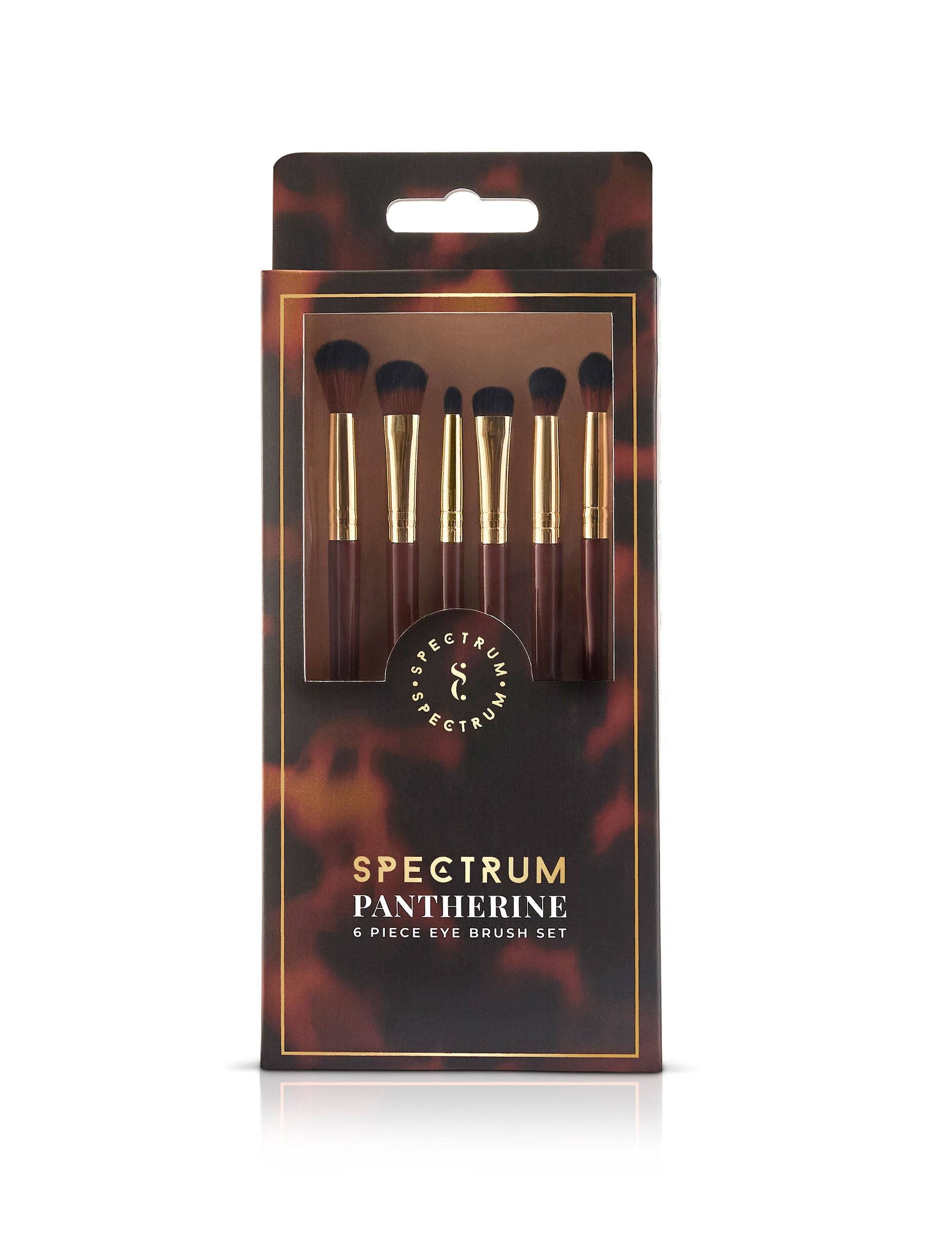 Spectrum Collections Pantherine 6-piece eye makeup brush set (British brand)