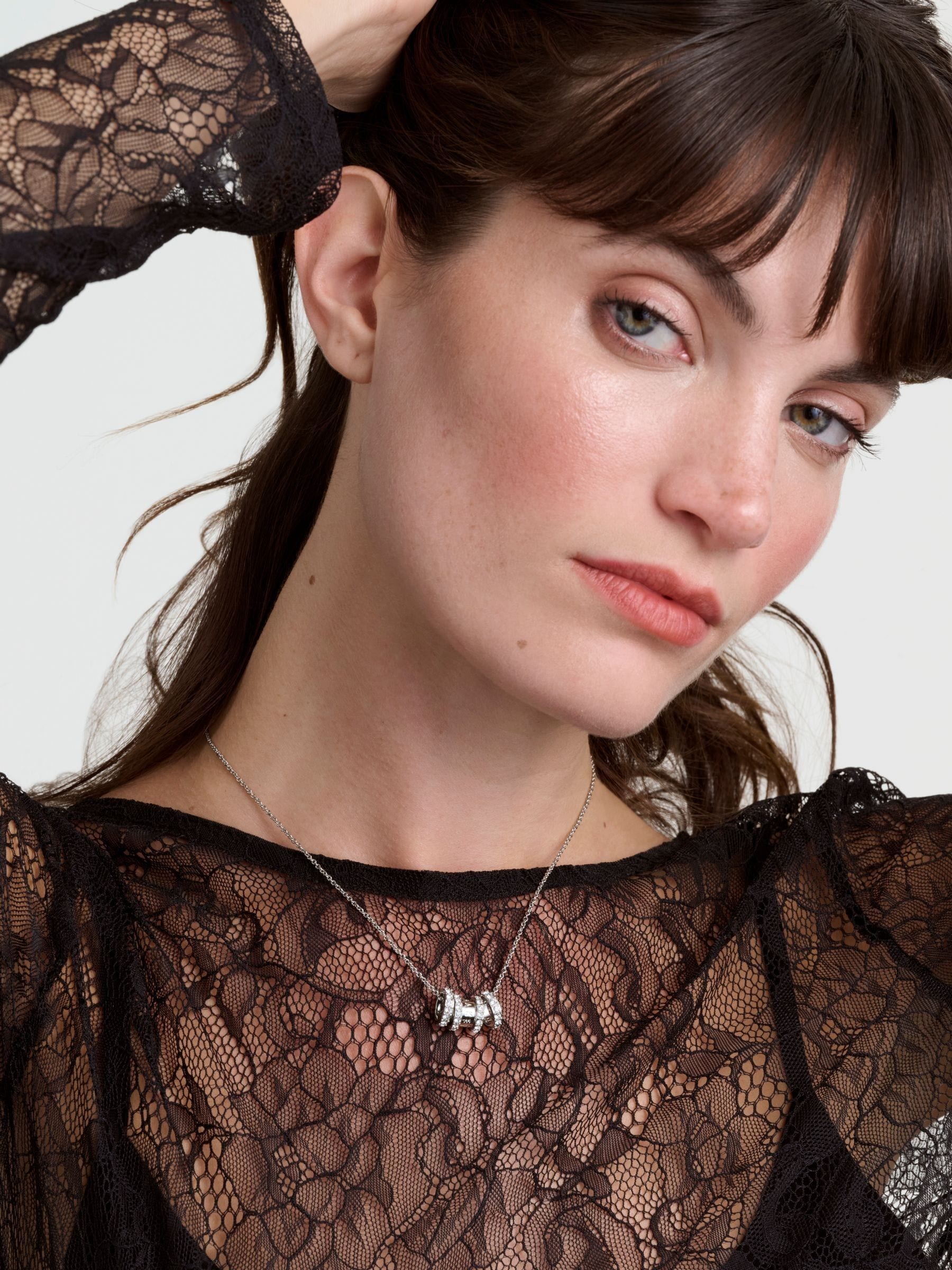 Ted Baker Romie Roll multi pendant necklace with silver tone and clear crystals (British brand)