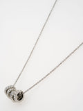 Ted Baker Romie Roll multi pendant necklace with silver tone and clear crystals (British brand)