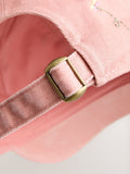Croissant pink baseball cap for children, adjustable - British product