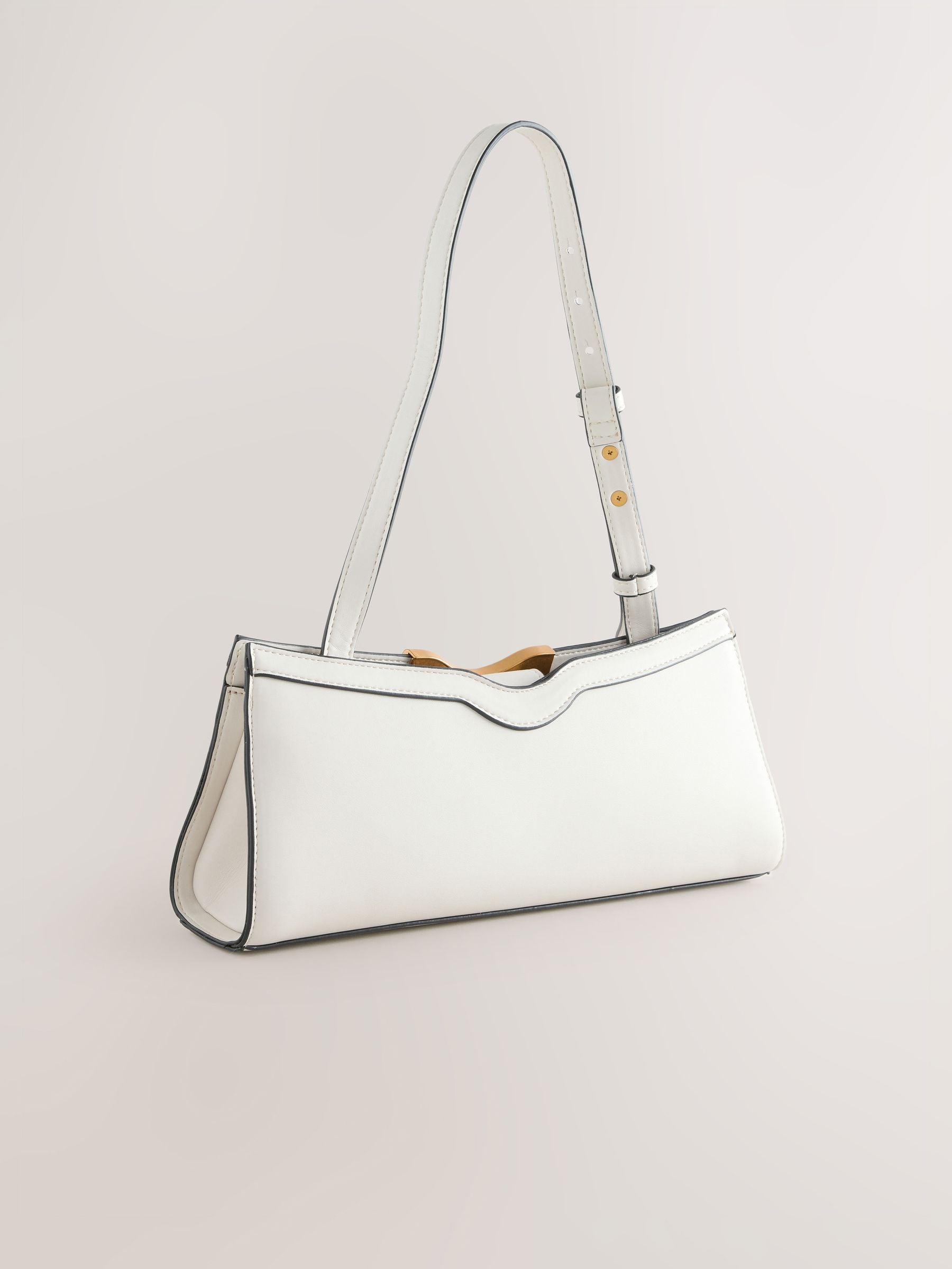 Bone hardware detail shoulder bag, imported from the UK