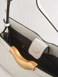 Bone hardware detail shoulder bag, imported from the UK