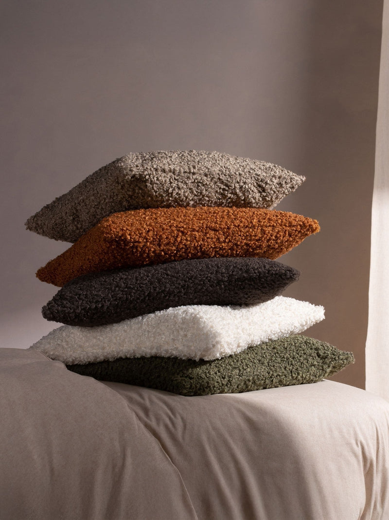 Yard Ginger Orange Cabu Chunky Boucle Cushion