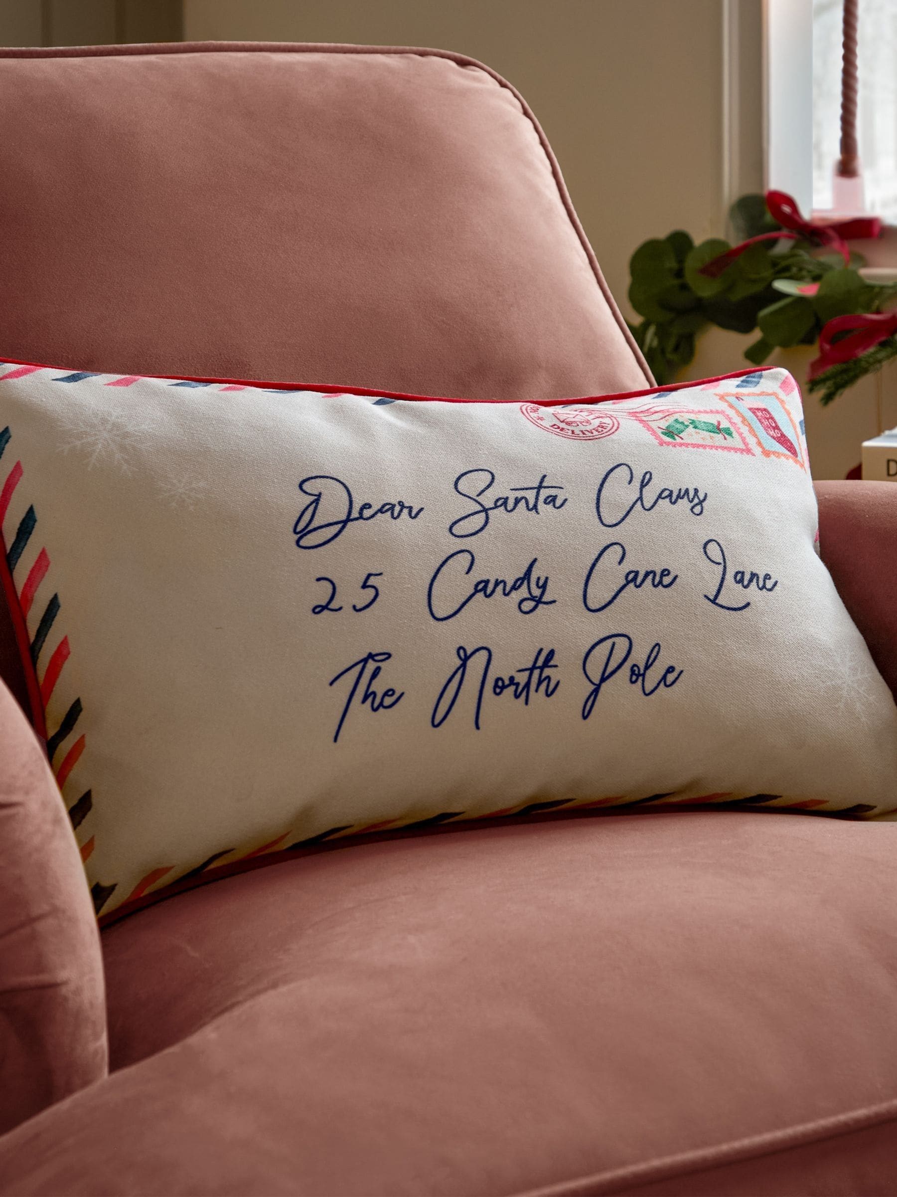 Furn Dear Santa reversible Christmas cushion - British product