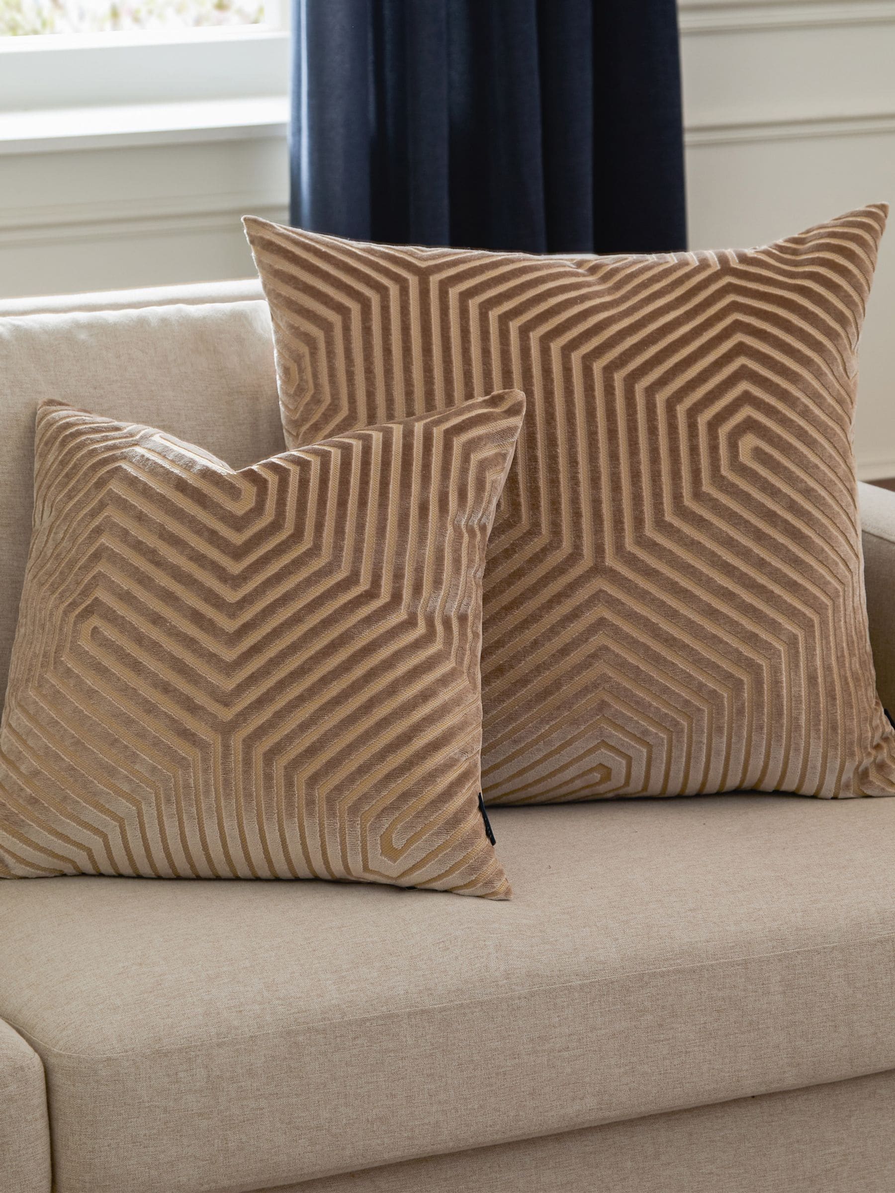 Paoletti mink velvet cushion 55cm - British product