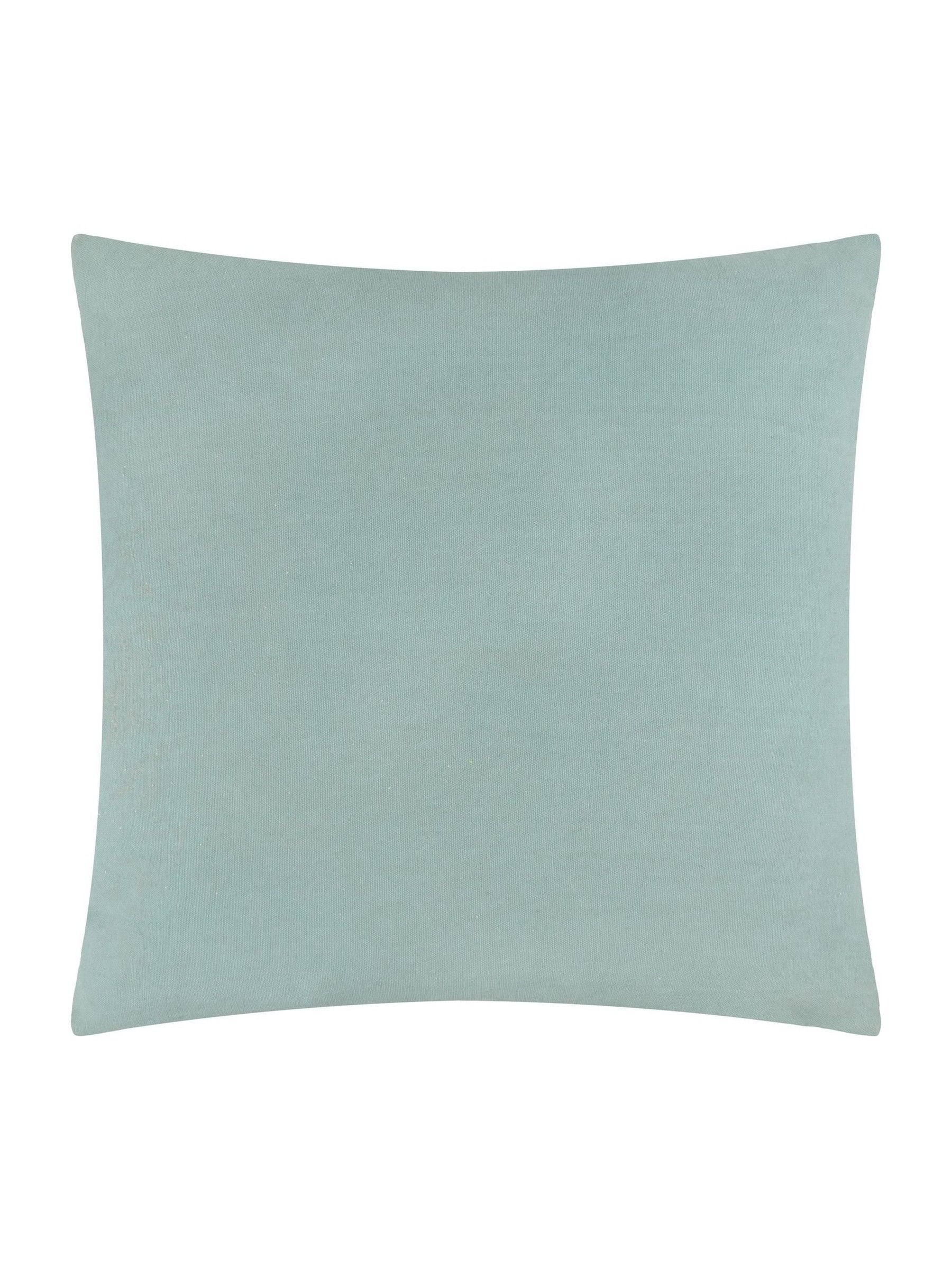 Furn Frosty Blue polar bear tufted cushion 45cm, UK version