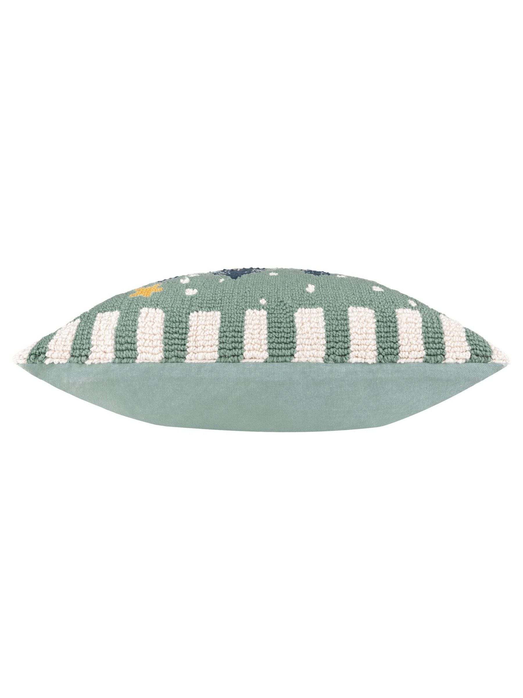 Furn Frosty Blue polar bear tufted cushion 45cm, UK version