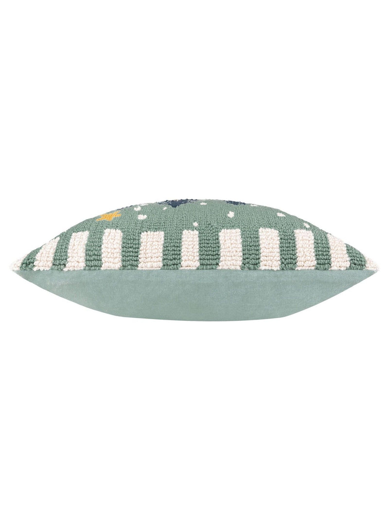 Furn Frosty Blue polar bear tufted cushion 45cm, UK version