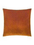 Paoletti Brick Savoy Stripe Velvet Cushion 50cm, imported from the UK