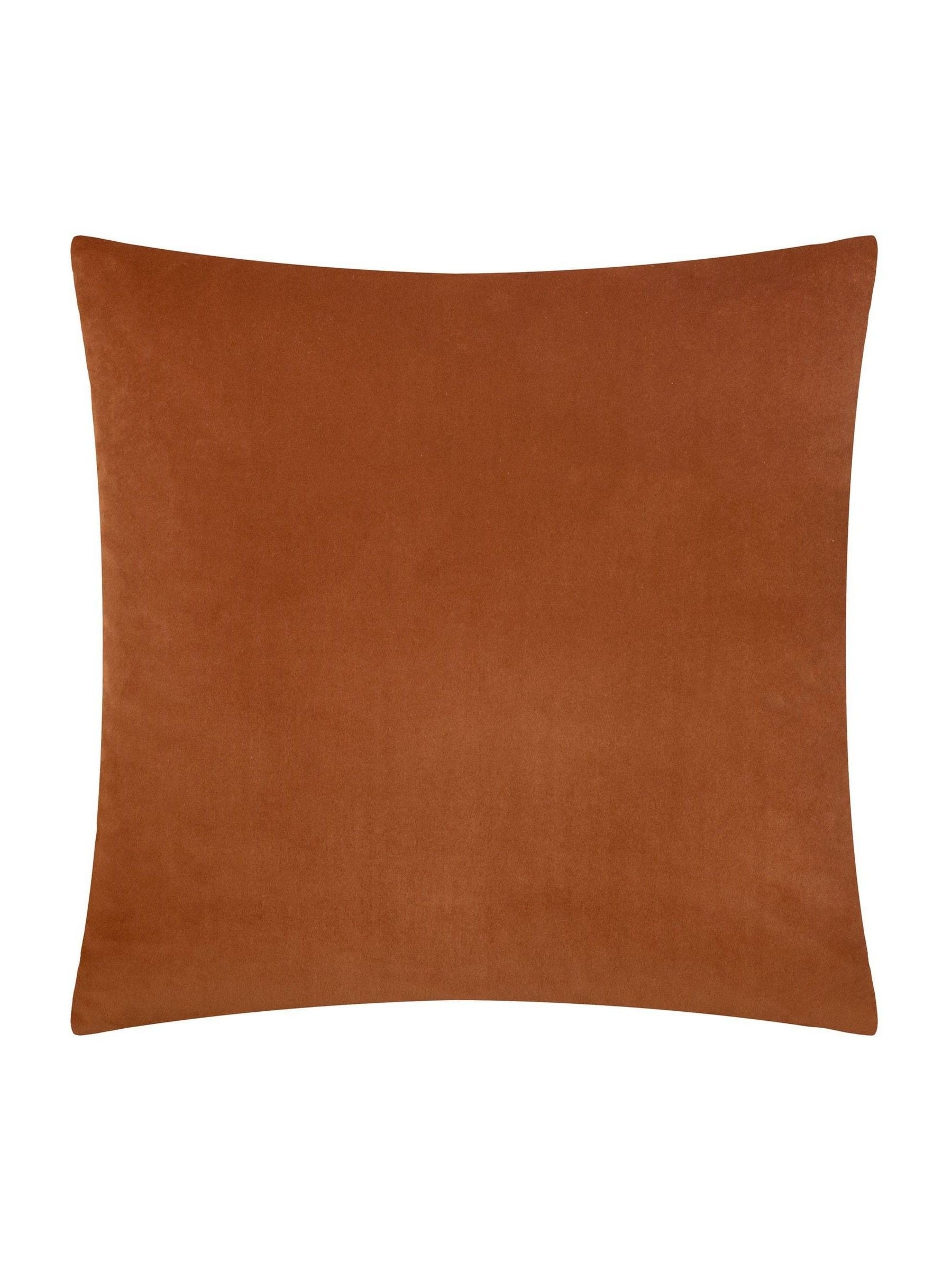 Paoletti Brick Savoy Stripe Velvet Cushion 50cm, imported from the UK