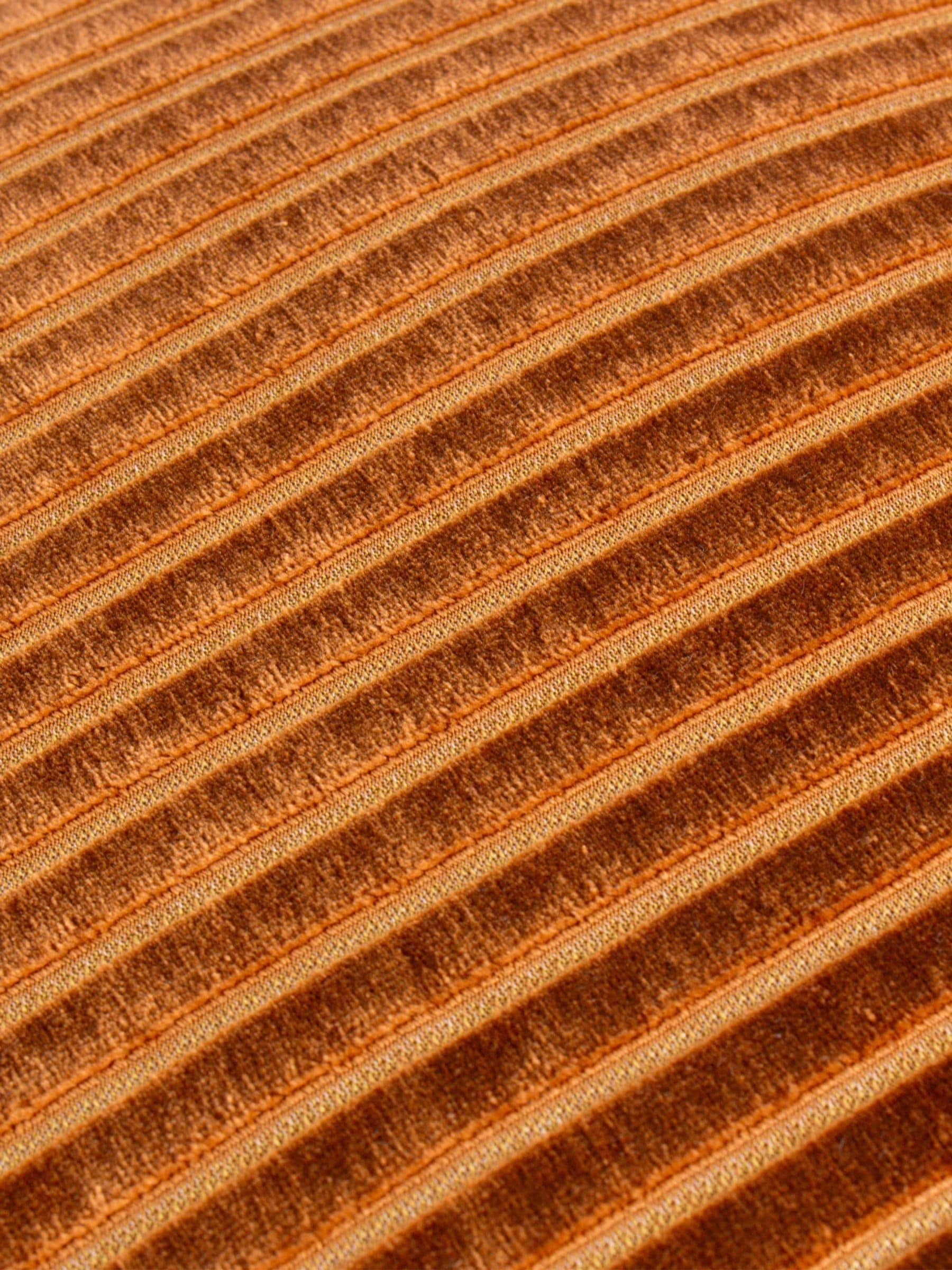 Paoletti Brick Savoy Stripe Velvet Cushion 50cm, imported from the UK