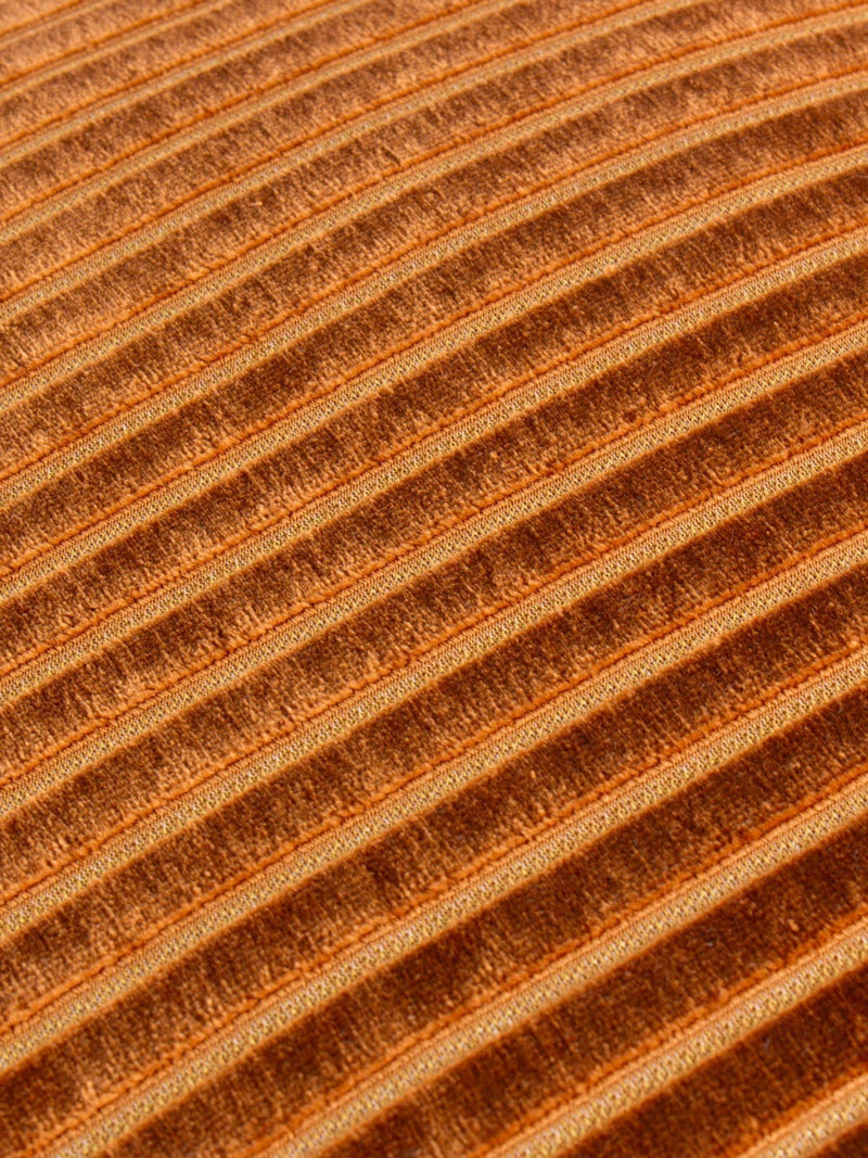 Paoletti Brick Savoy Stripe Velvet Cushion 50cm, imported from the UK