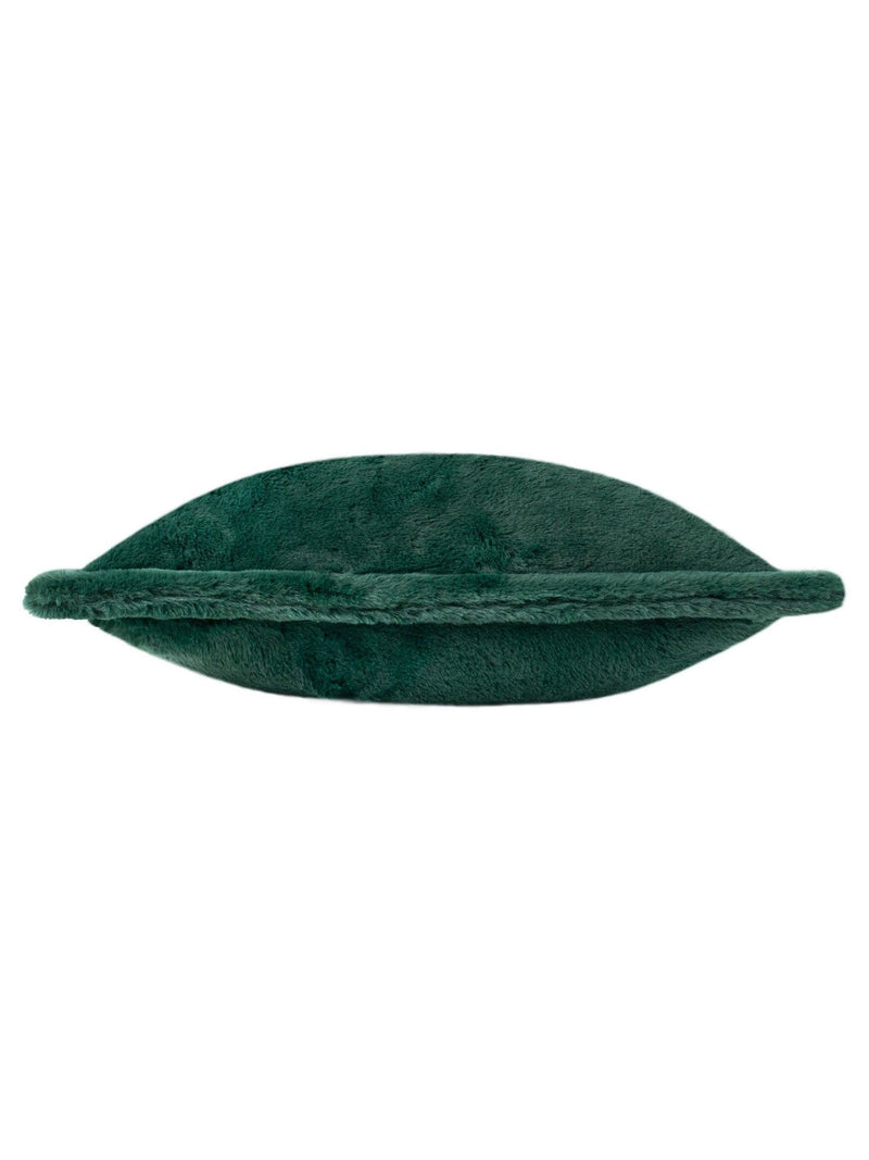 Furn Needle green faux fur cushion 55x55cm (British brand)