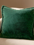 Furn Needle green faux fur cushion 55x55cm (British brand)