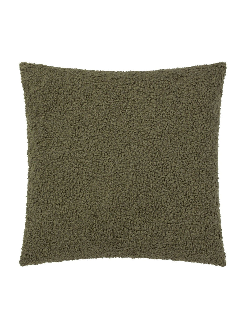 Yard Khaki Green Cabu Chunky Boucle Cushion