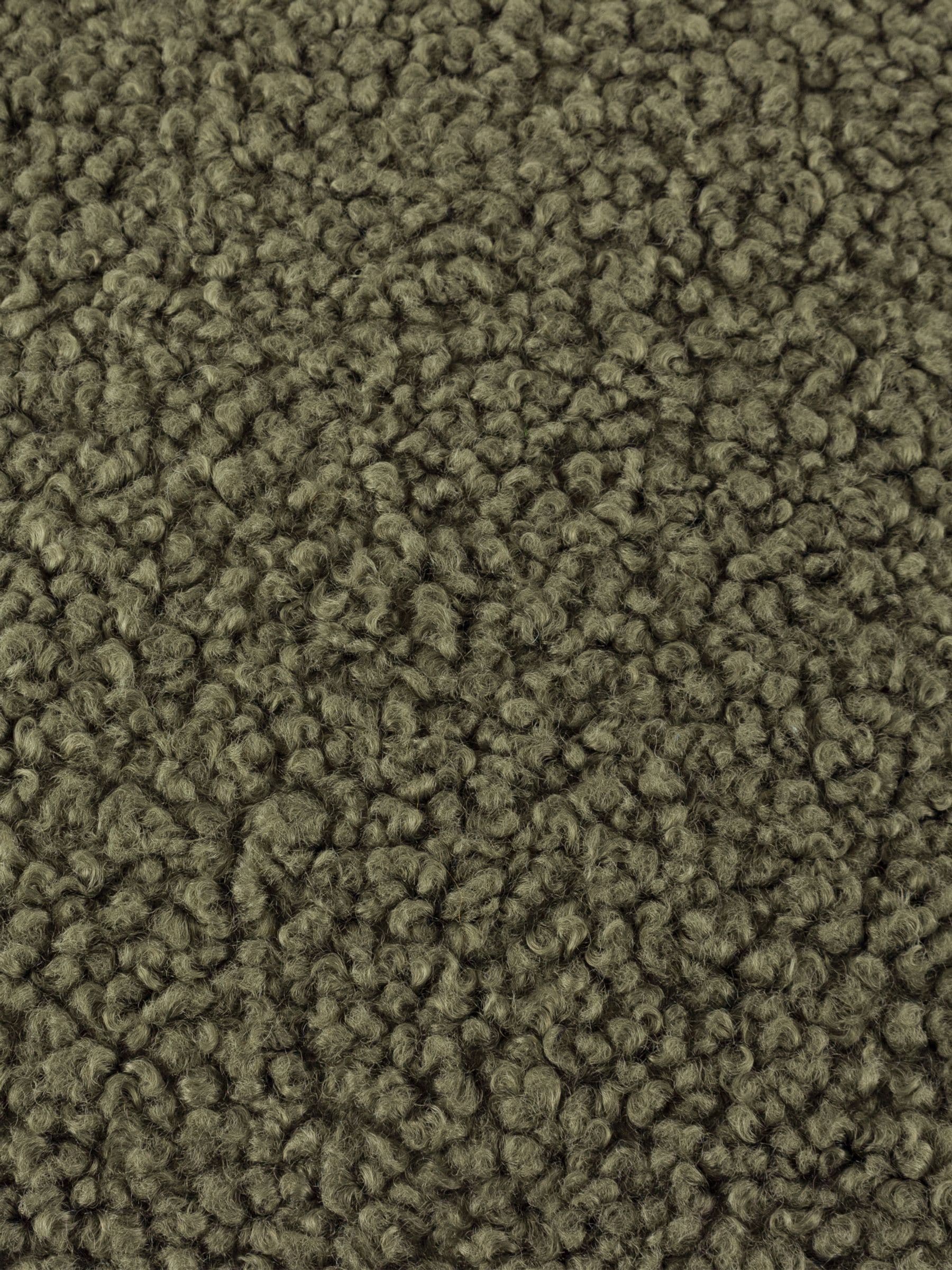 Yard Khaki Green Cabu Chunky Boucle Cushion