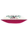 Furn mistletoe wreath embroidered cushion 45cm (British brand)