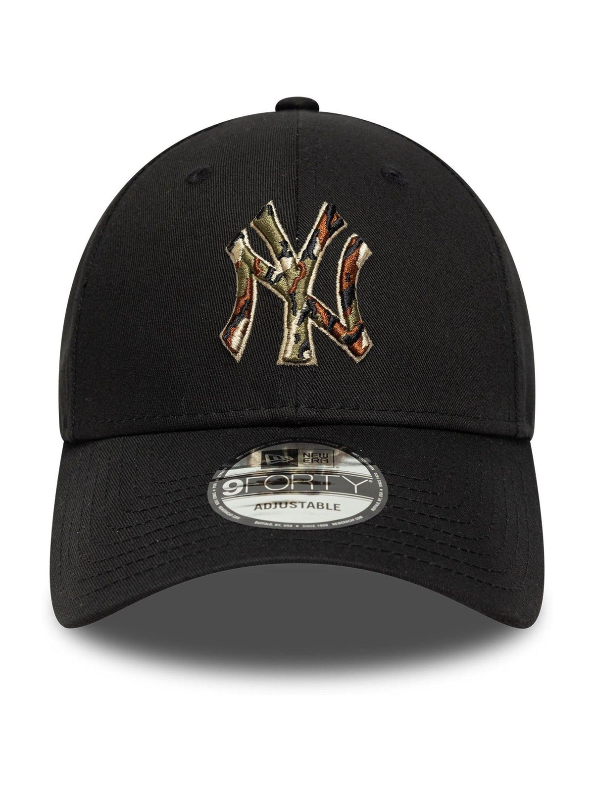 New Era black camo cap, imported from the UK