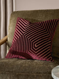 Paoletti Burgundy Empress Faux Fur Cushion