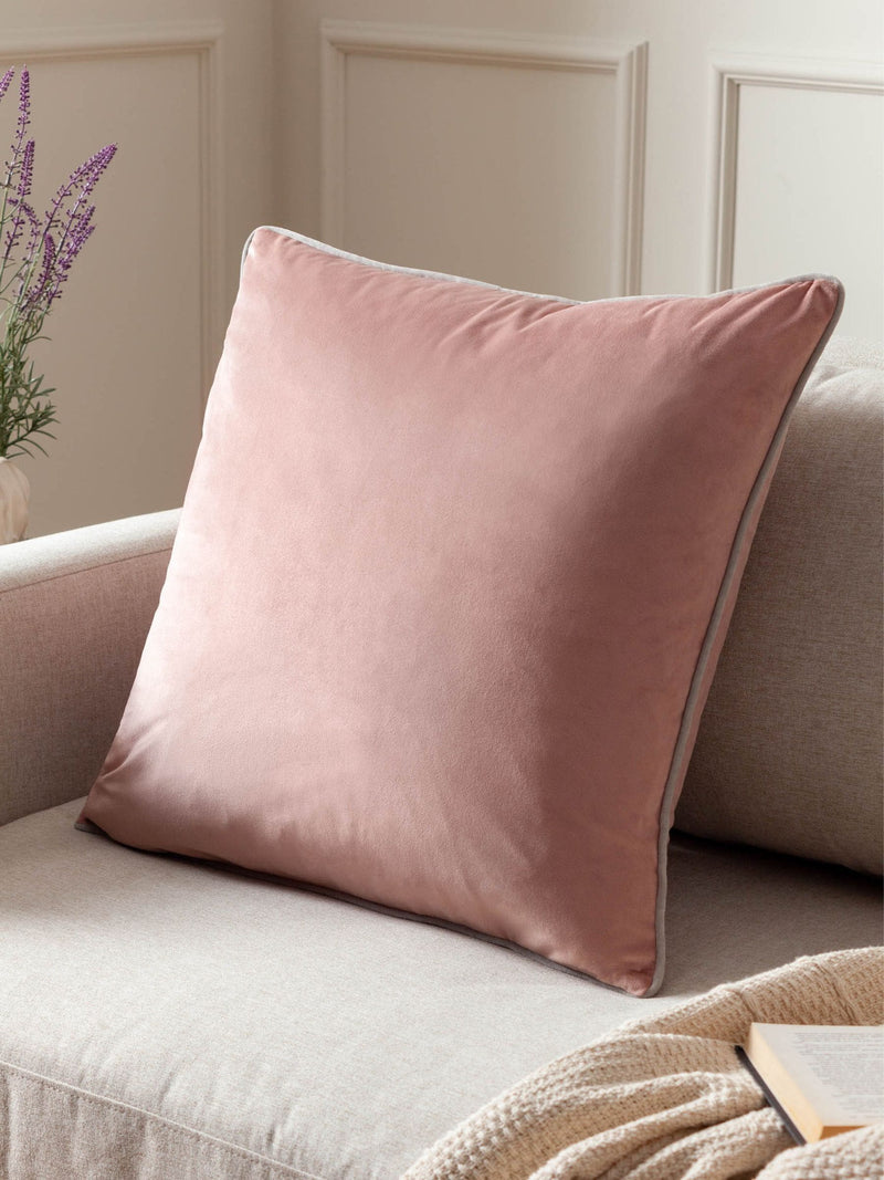 Furn Blush Grey Meridian Velvet 45 x 45cm Cushion