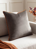 Furn Mocha Pumpkin Meridian Velvet 45 x 45cm Cushion