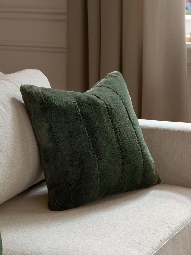 Paoletti Pine Empress Faux Fur Cushion