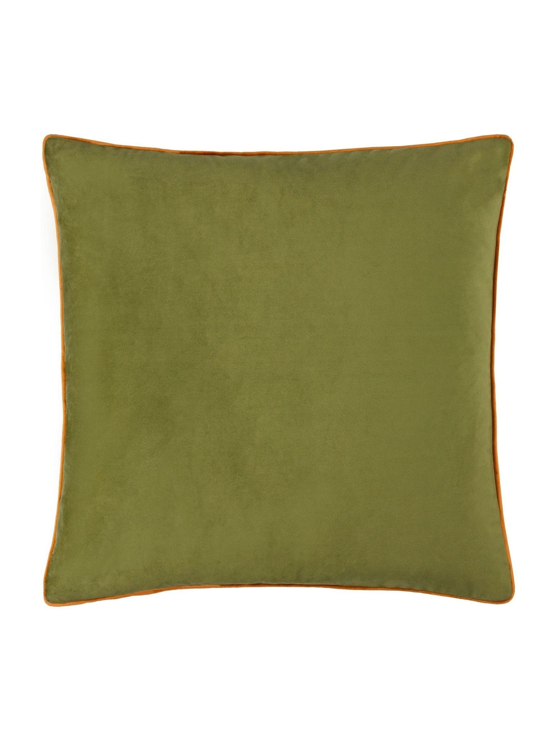 Furn Olive Ginger Meridian Velvet 45 x 45cm Cushion
