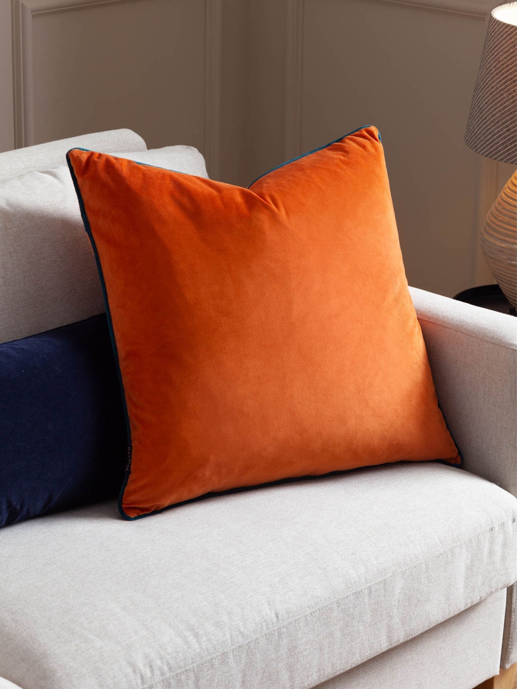 Furn Tiger Teal Meridian Velvet 45 x 45cm Cushion