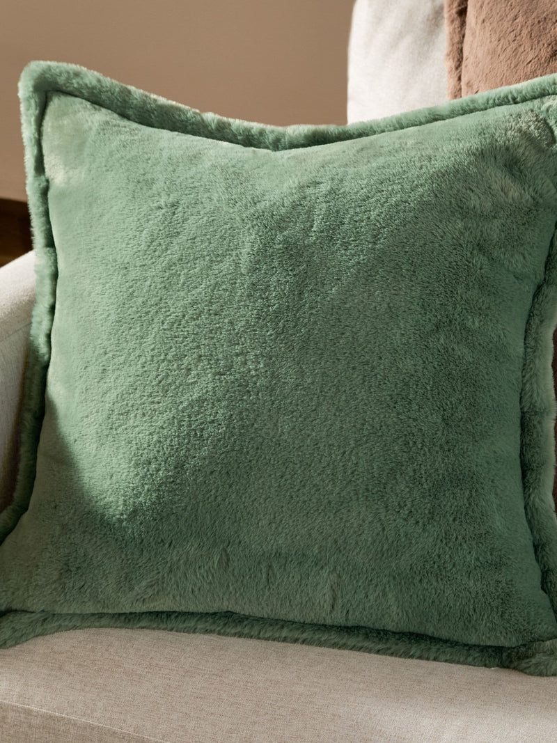 Furn Frost Green Kallu Faux Fur 45 x 45cm Cushion