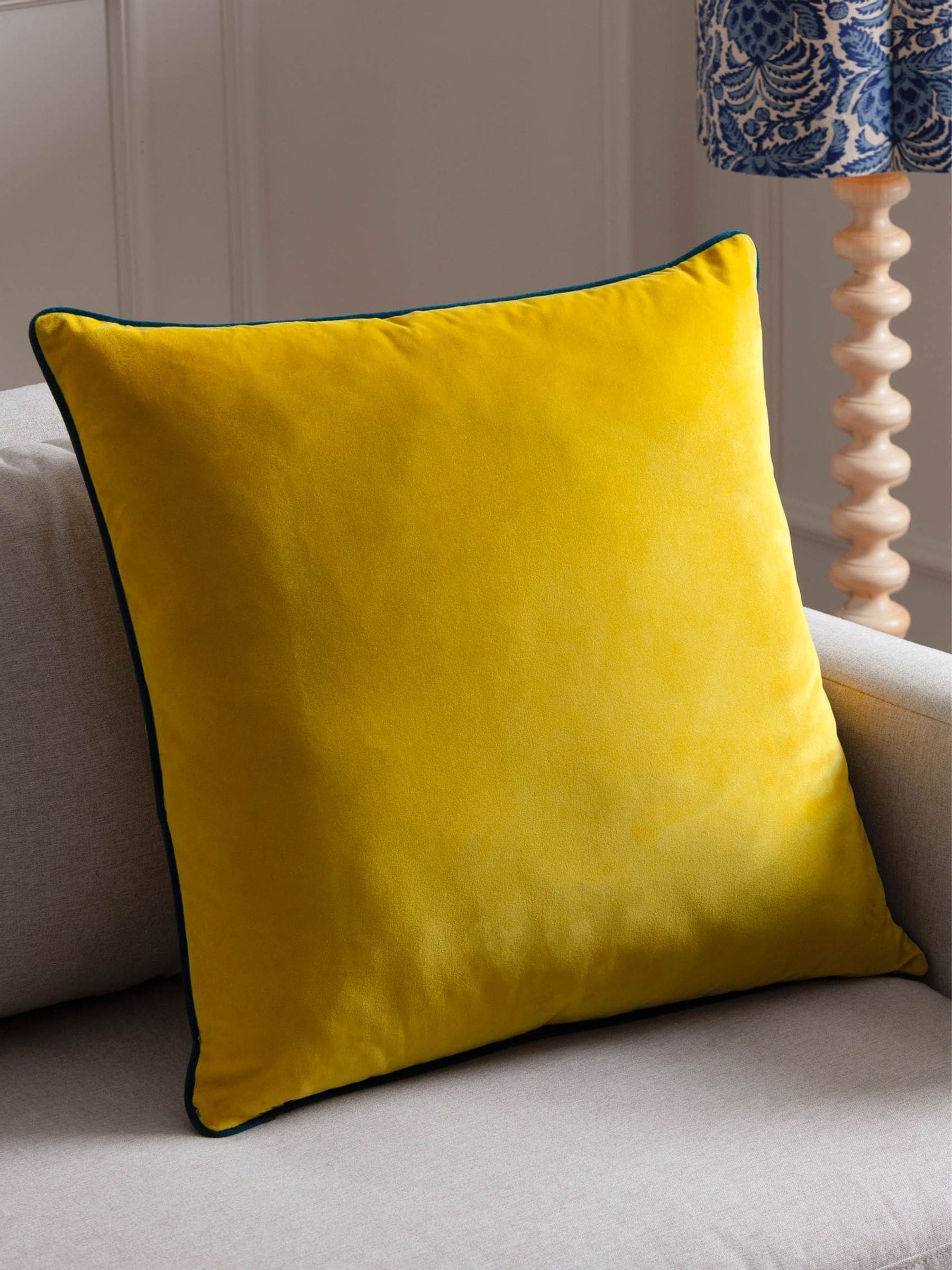 Furn Cylon Teal Meridian Velvet 45 x 45cm Cushion
