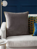 Furn Charcoal Moss Meridian Velvet 45 x 45cm Cushion