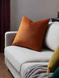 Furn Pumpkin Mocha Meridian Velvet 45 x 45cm Cushion