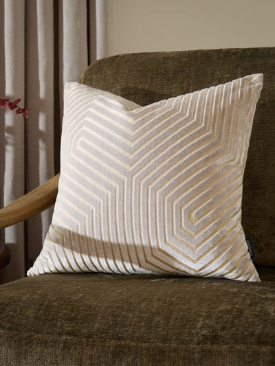 Next Paoletti Oyster Empress Faux Fur Cushion 45 x 45 cm- Buy online at McGrocer