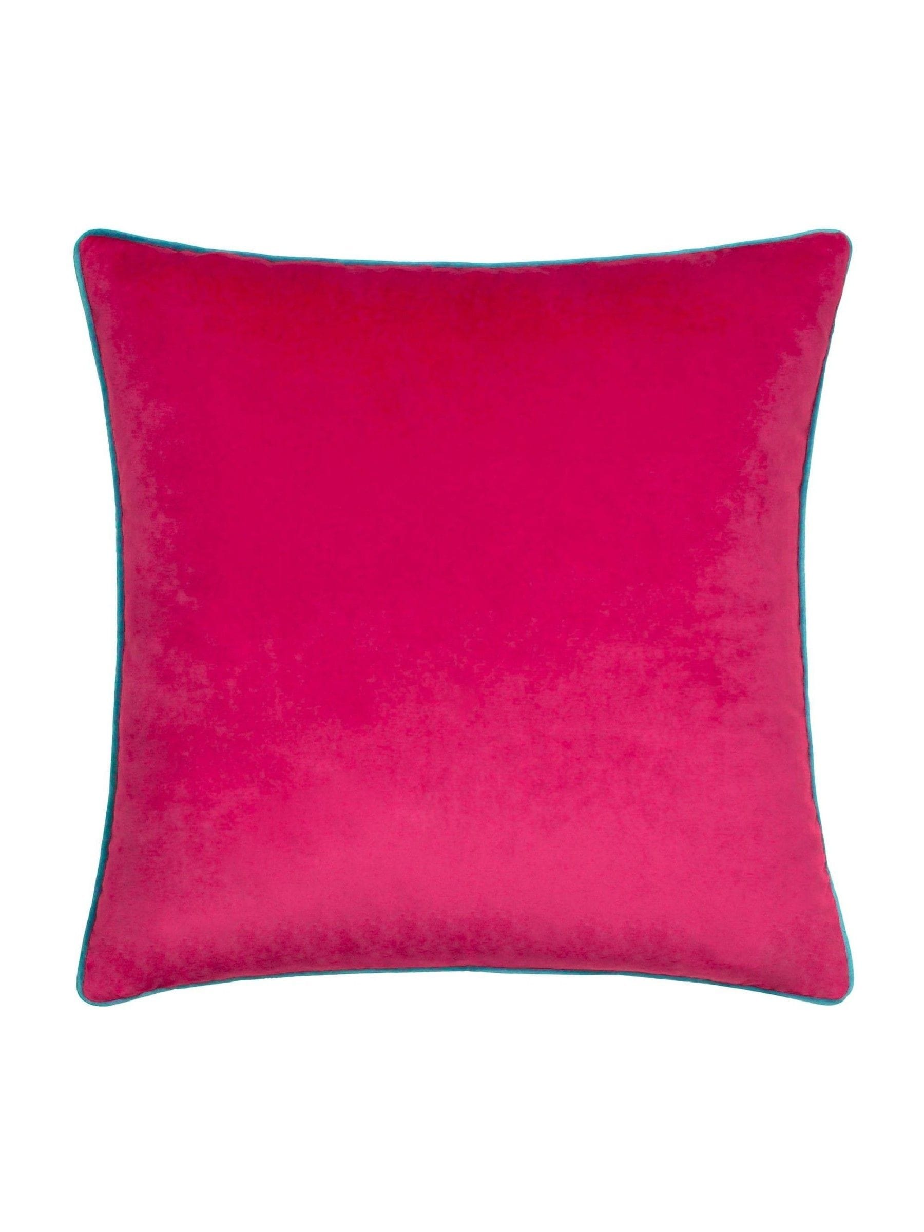 Furn Raspberry Teal Meridian Velvet 45 x 45cm Cushion