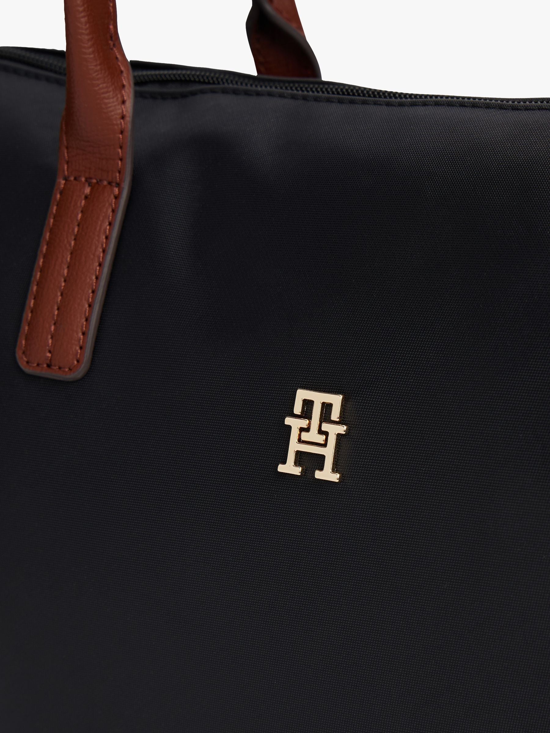 Tommy Hilfiger Black Monogram Tote Bag