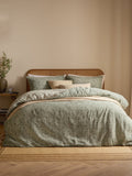 Yard Forest Perrie Leaf Muslin Duvet Cover and Pillowcase Set (British brand)