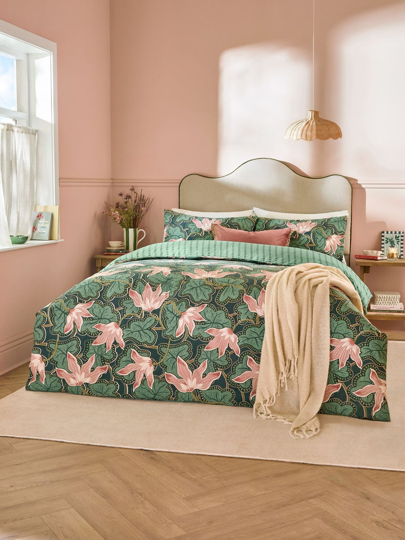 Wylder Juniper Green Luella duvet cover set (British brand)