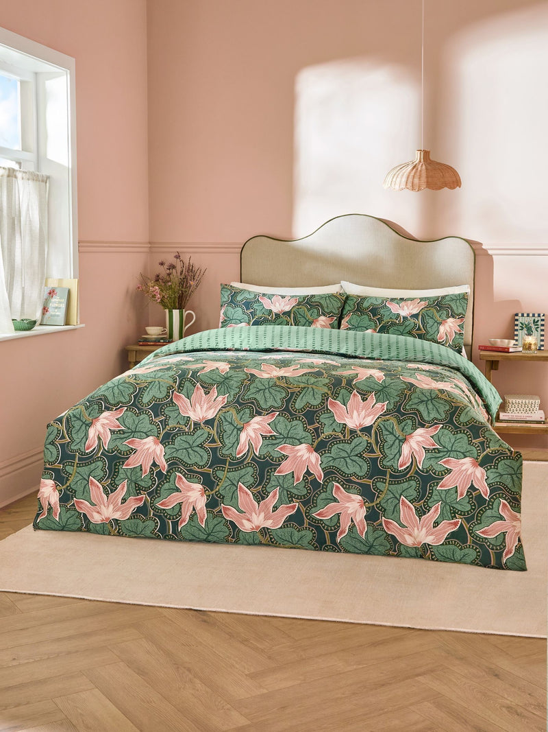 Wylder Juniper Green Luella duvet cover set (British brand)