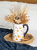 Something Different White Autumn Magic Harvest Moon Print Ceramic Flower Jug