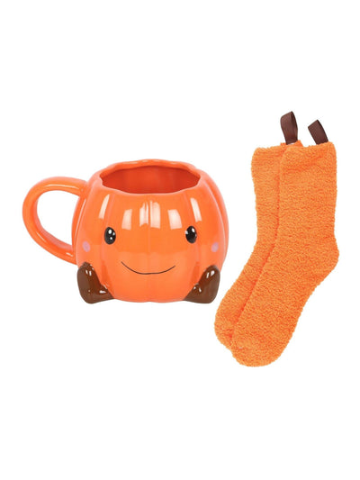 Next Something Different Orange Niedliche lächelnde Kürbis-Tasse und Socken-Set – Online bei McGrocer kaufen