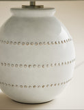 Ceramic bobble table lamp with raised detailing (British brand)