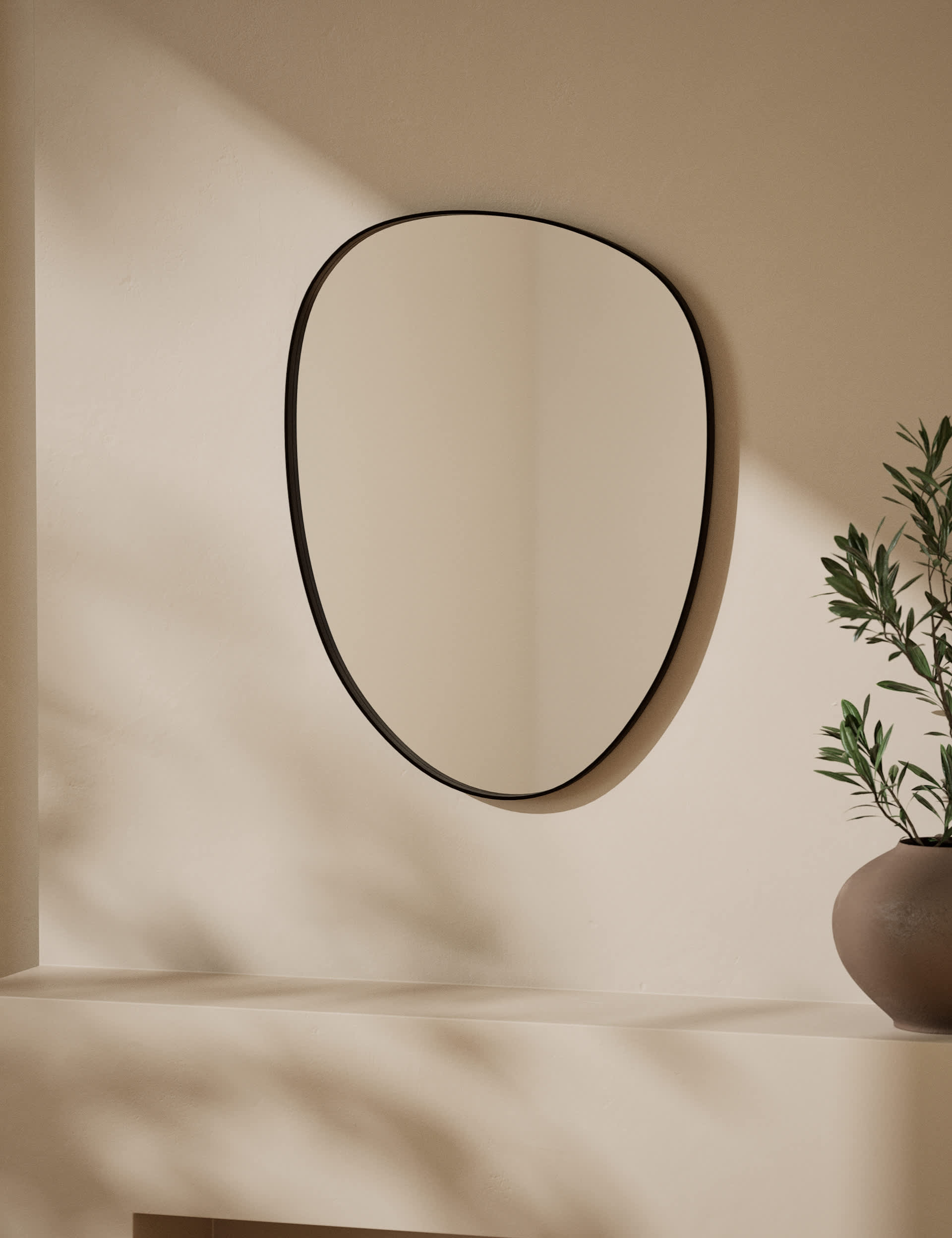 M&S Pebble Metal Curved Wall Mirror