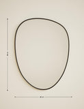 Pebble metal curved wall mirror, imported from the UK