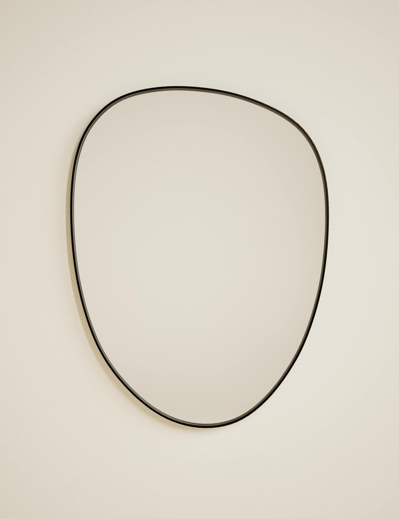 Pebble metal curved wall mirror, imported from the UK