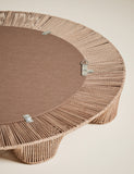 Jute string round mirror 82cm - British product