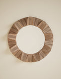 Jute string round mirror 82cm - British product